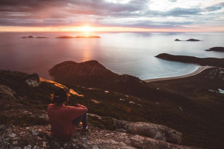 Ausblick auf den Sonnenuntergang vom Gipfel des Mount Oberon © Hannes Becker, STA Travel, Visit Victoria Ausblick auf den Sonnenuntergang vom Gipfel des Mount Oberon © Hannes Becker, STA Travel, Visit Victoria