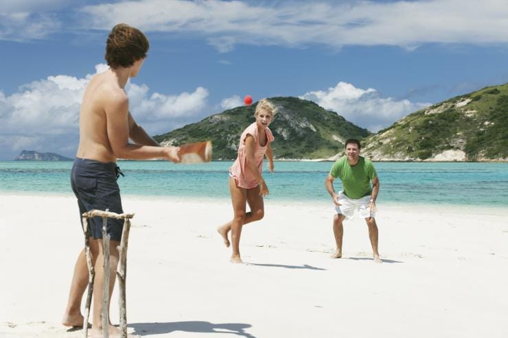 Beach Cricket, Great Barrier Reef, QLD © Tourism Australia Beach Cricket, Great Barrier Reef, QLD © Tourism Australia