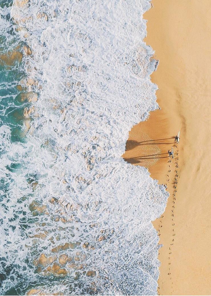 Aerial of surfers at Palm Beach near Sydney © Adam Krowitz Aerial of surfers at Palm Beach near Sydney © Adam Krowitz