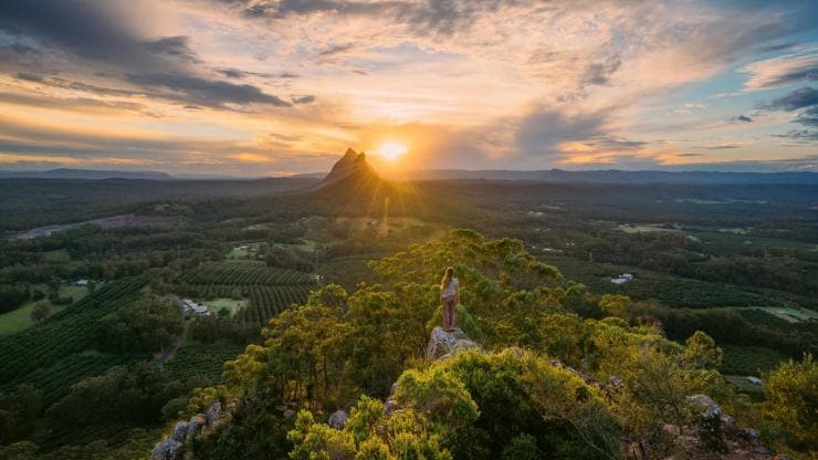 Glass House Mountains, Sunshine Coast, QLD © Tourism and Events Queensland Glass House Mountains, Sunshine Coast, QLD © Tourism and Events Queensland