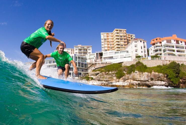 Surf lesson with Let’s Go Surfing at Bondi Beach © Let's Go Surfing Surf lesson with Let’s Go Surfing at Bondi Beach © Let's Go Surfing