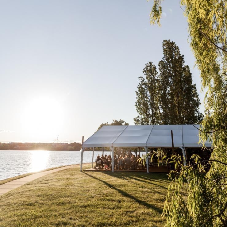 Sunset at Armada Outdoor Bar in Canberra © The Boat House Sunset at Armada Outdoor Bar in Canberra © The Boat House