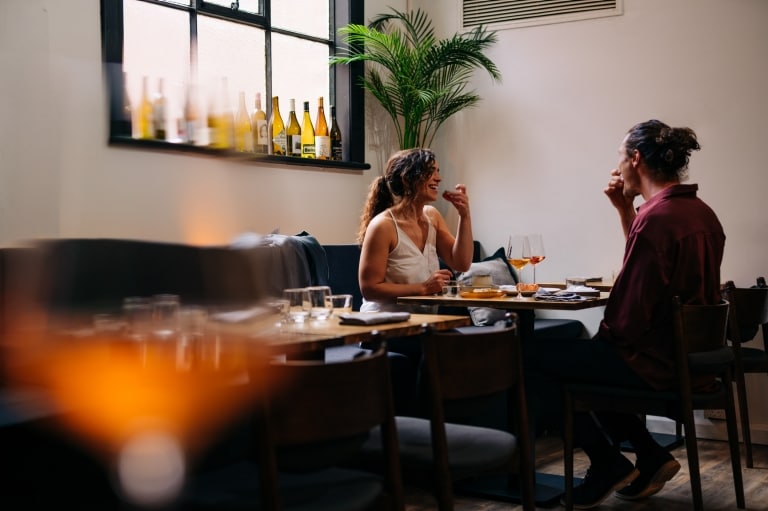 Couple dining at Dier Makr restaurant in Hobart © Osborne Images Couple dining at Dier Makr restaurant in Hobart © Osborne Images