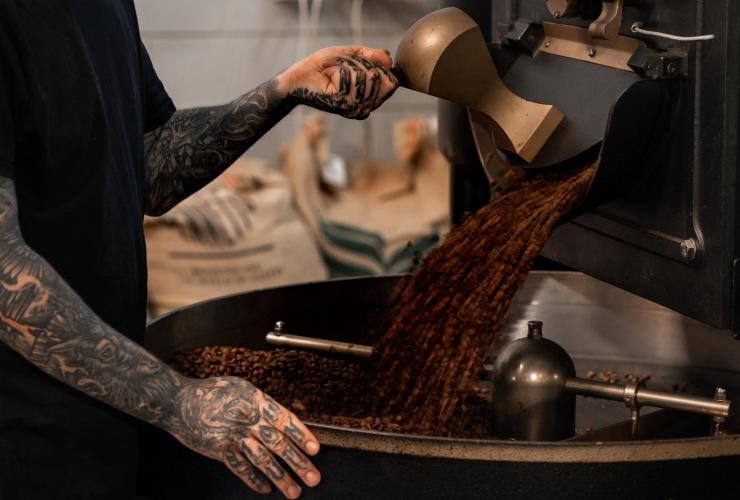 ウーロンガバのブラック・シープ・コーヒーで使っているコーヒー豆 © Conor McKillop ウーロンガバのブラック・シープ・コーヒーで使っているコーヒー豆 © Conor McKillop