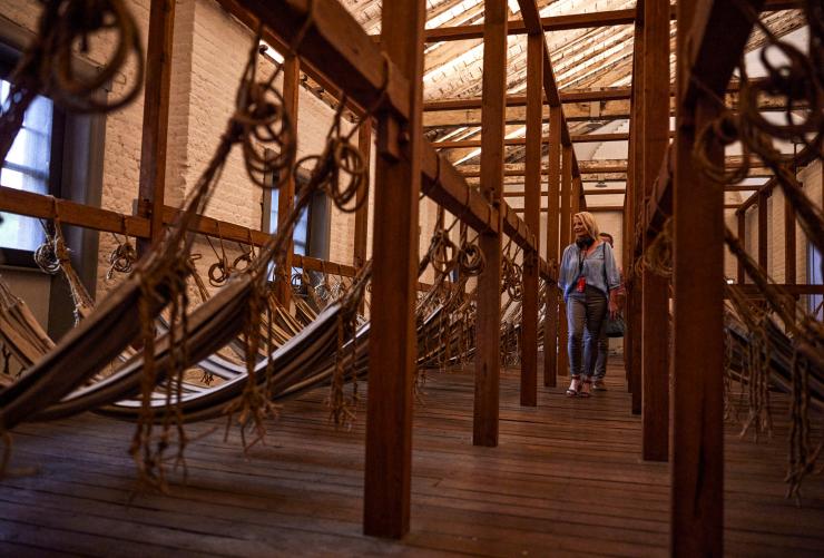 Couple enjoying a visit to the Hyde Park Barracks, Sydney, New South Wales © Destination NSW