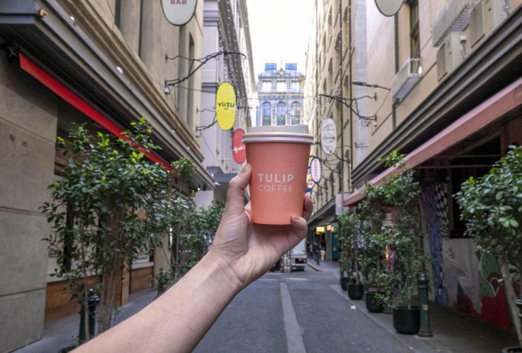 ビクトリア州、メルボルン、チューリップ・コーヒー、ウォーク・メルボルン・ツアー © Tourism Australia